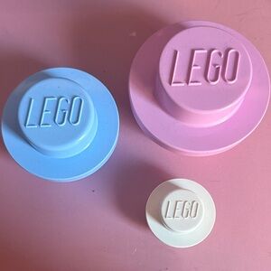 LEGO wall hanging Set in Pink, Blue, and White